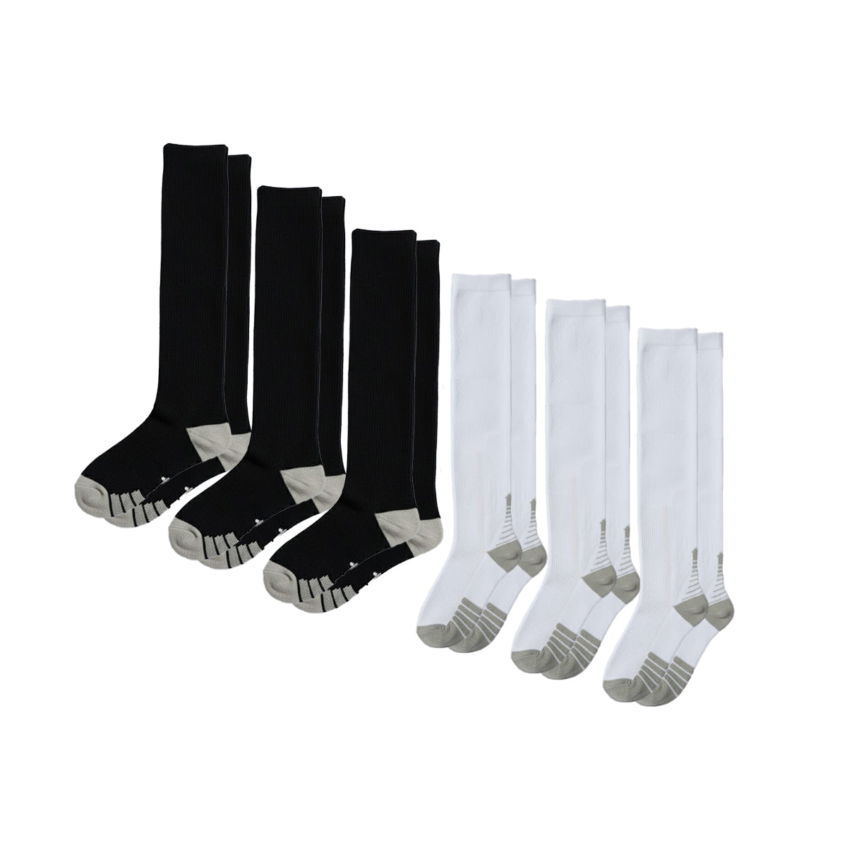 Chaussettes de compression - Blanc Gris
