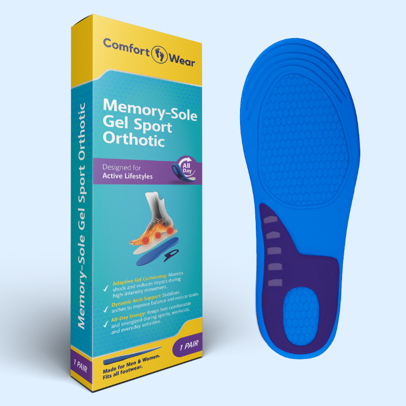 Plantilla ortopédica deportiva de gel Memory-Sole
