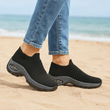 Breathable No - Tie Stretch Shoes - Black Grey - ComfortWear