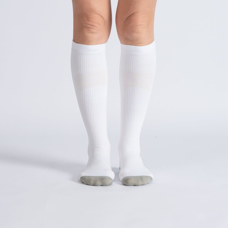 Compression Socks - White Grey - ComfortWear