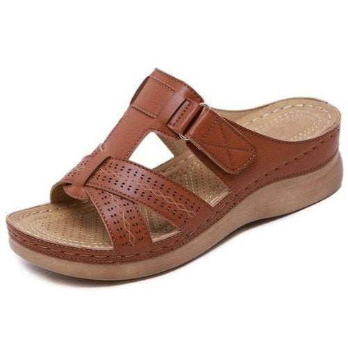 Ortho Roman Cushion Sandals - Brown - ComfortWear