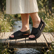 Sandalias Chelsea de tacón ancho - Negras