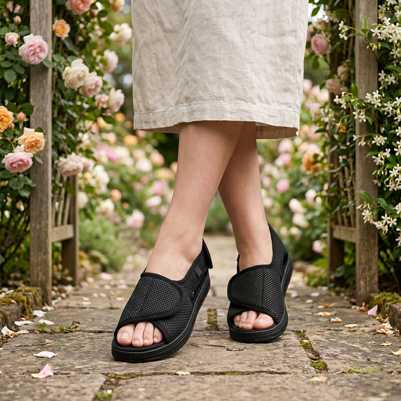 Sandalias Chelsea de tacón ancho - Negras