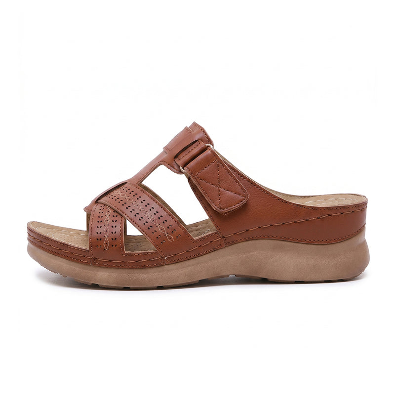 Sandalias romanas con amortiguación Ortho - Marrón