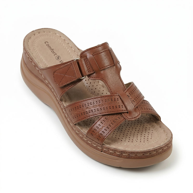 Sandalias romanas con amortiguación Ortho - Marrón