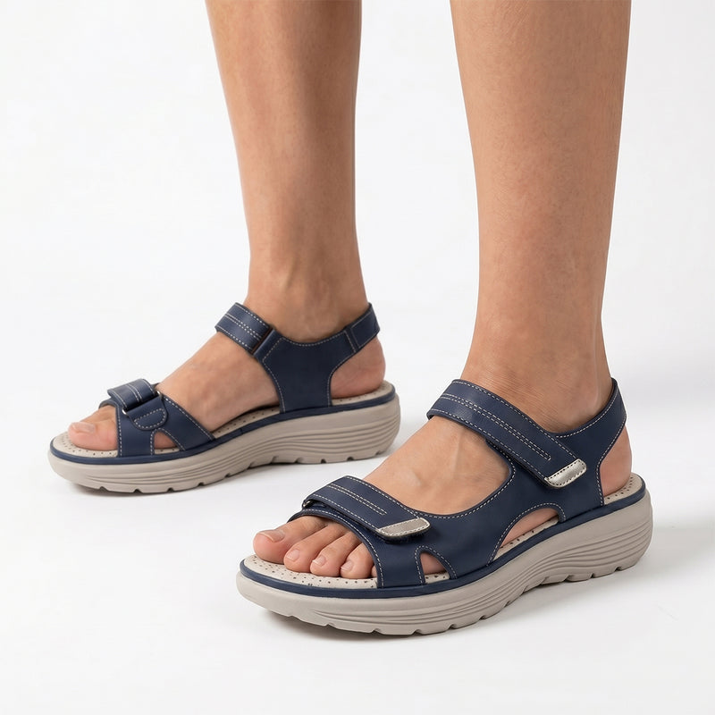 Sandalias con soporte para el arco ortopédico, color azul