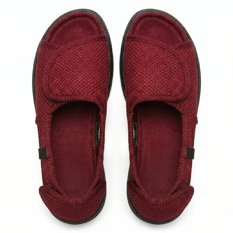 Sandalias Chelsea de tacón ancho - Rojas