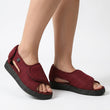 Sandalias Chelsea de tacón ancho - Rojas