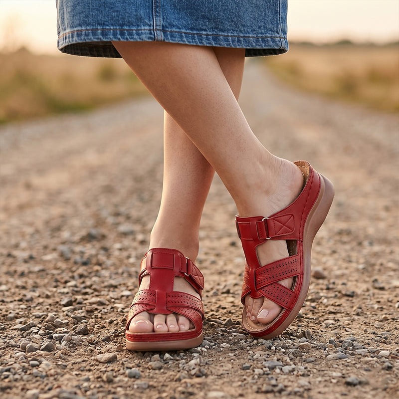 Sandalias romanas con amortiguación Ortho - Rojas