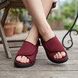 Sandalias Chelsea de tacón ancho - Rojas