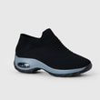 Breathable No - Tie Stretch Shoes - Black Grey - ComfortWear