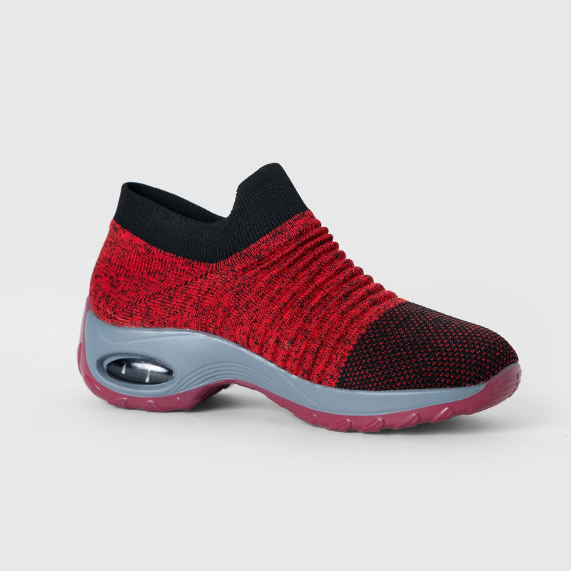Breathable No - Tie Stretch Shoes - Red - ComfortWear