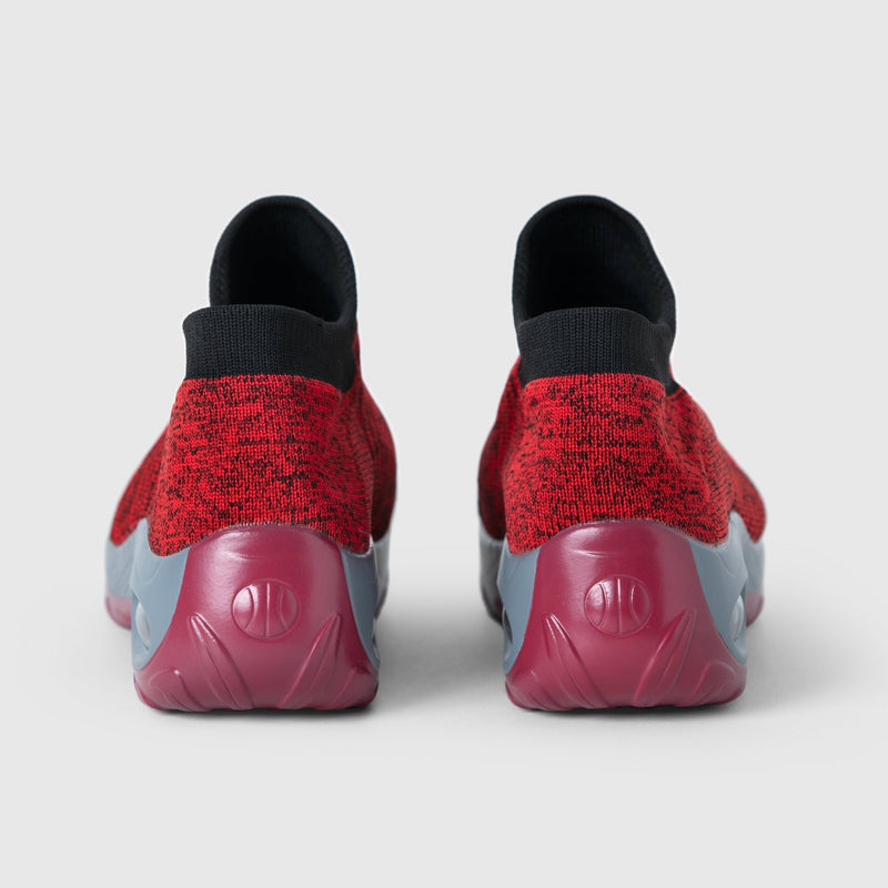 Breathable No - Tie Stretch Shoes - Red - ComfortWear