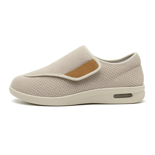 Chloe Stretch No - Tie Wide Shoes w/ Adjustable Closure - Beige - ComfortWear