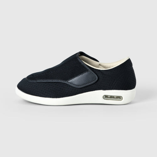 Chloe Stretch No - Tie Wide Shoes w/ Adjustable Closure - Black - ComfortWear