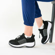 Cargar imagen en el visor de la galería, Ortho Stretch Cushion Shoes - Black White - ComfortWear
