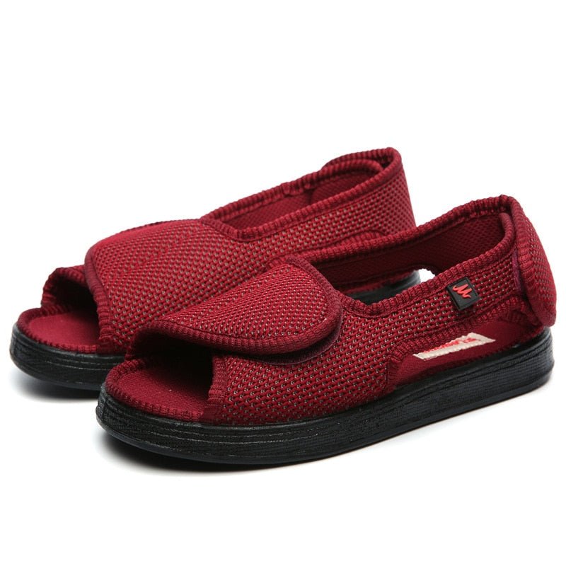Chelsea Diabetic Wide Feet Sandals - Red - ComfortWear Store