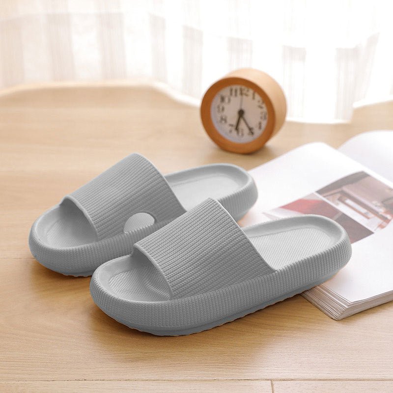 Heel Support Cushion Slides - Gray - ComfortWear Store