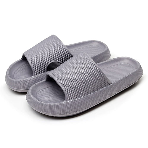Heel Support Cushion Slides - Gray - ComfortWear Store