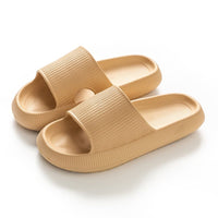 Heel Support Cushion Slides - Khaki - ComfortWear Store