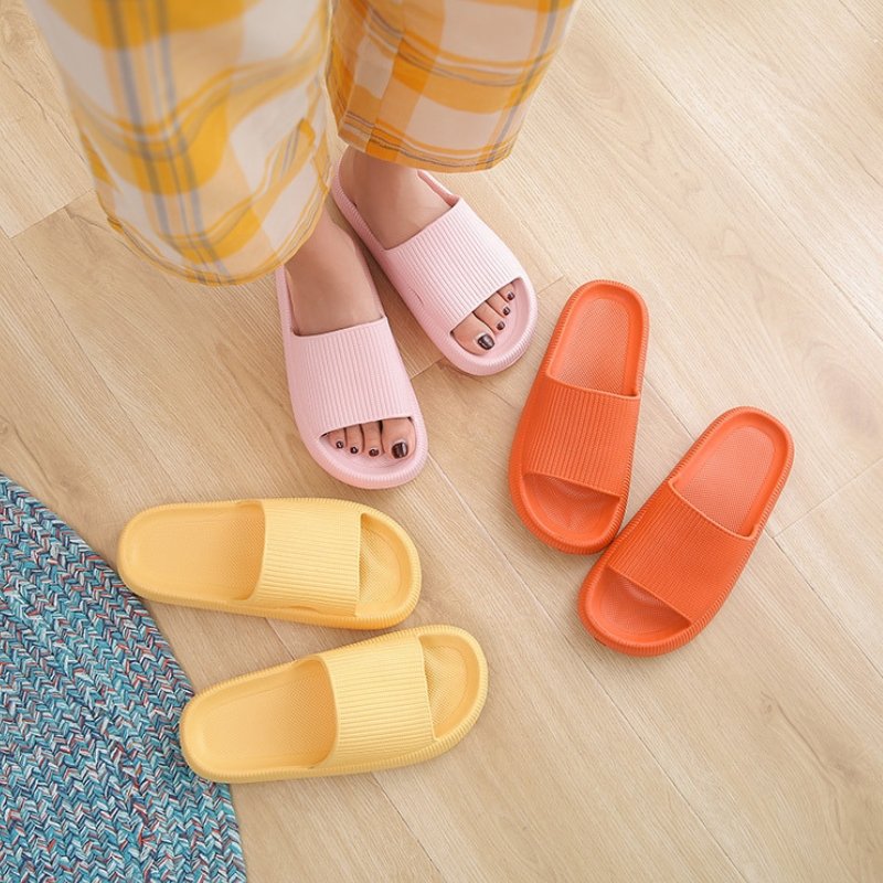 Heel Support Cushion Slides - Orange - ComfortWear Store