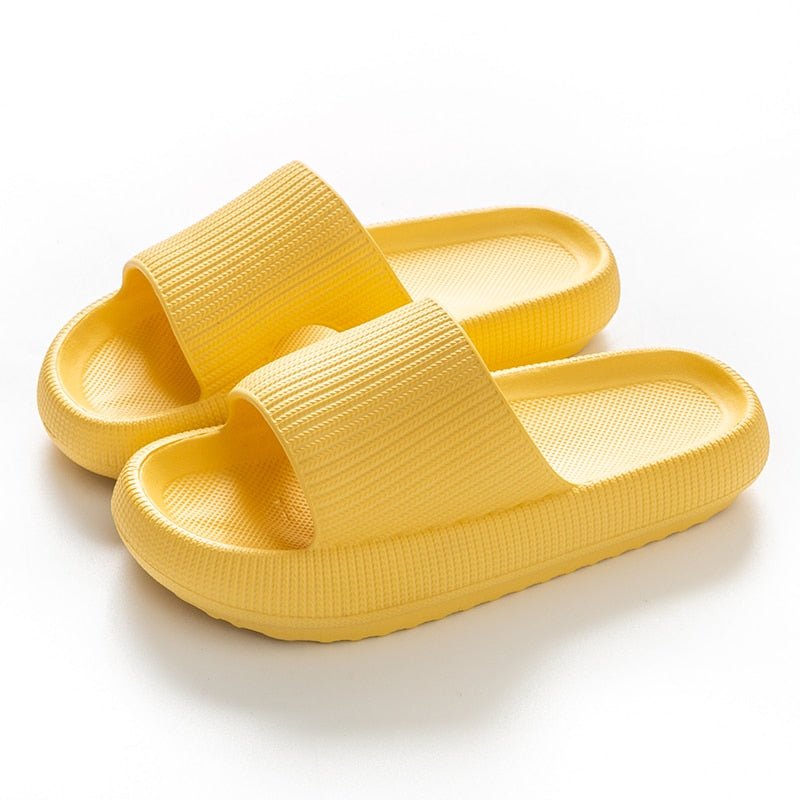 Heel Support Cushion Slides - Yellow - ComfortWear Store