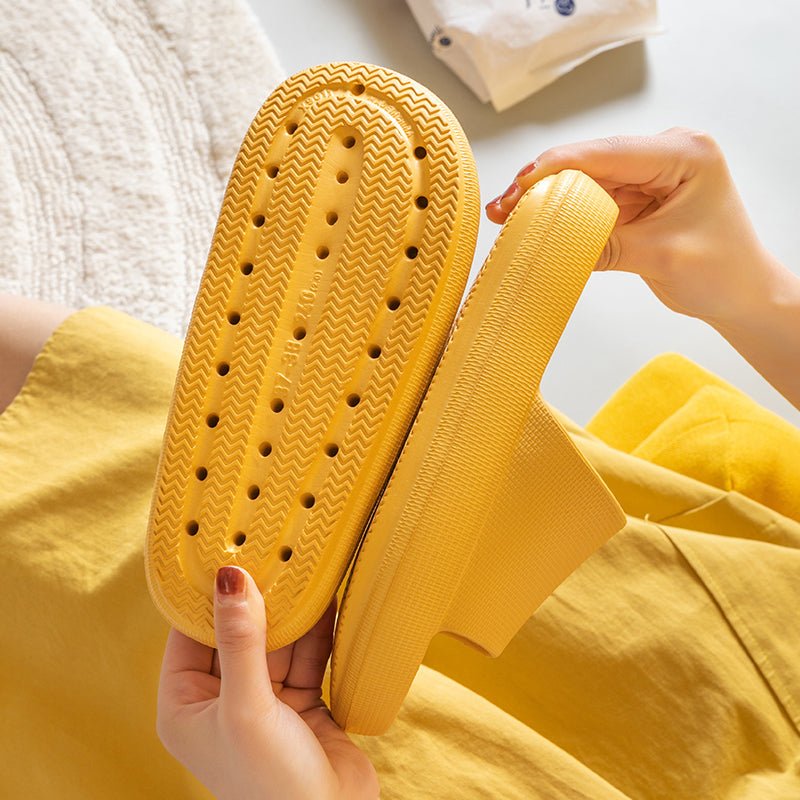 Heel Support Cushion Slides - Yellow - ComfortWear Store