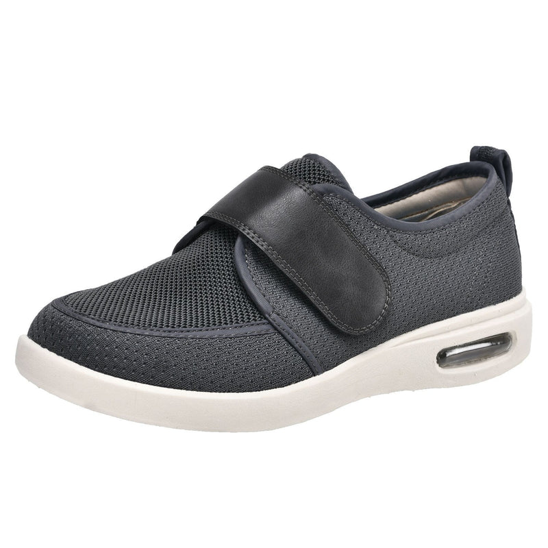 Kloud Stretch No-Tie Wide Shoes w/ Adjustable Closure - Dark Gray - ComfortWear Store
