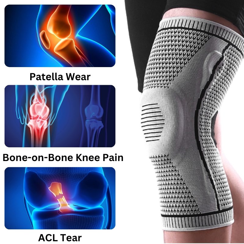 Compressing Knee Injury Knee Support™ - Knee Compression Sleeves - ComfortWear Store
