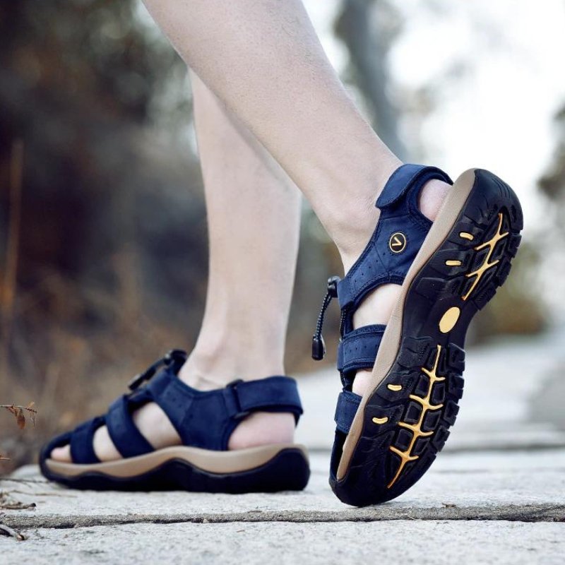Men's High-Altitude Ortho Heel Strap Sandals - Blue - ComfortWear Store