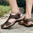 Load image into Gallery viewer, Men&#39;s High-Altitude Ortho Heel Strap Sandals - Dark Brown - ComfortWear Store
