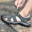 Load image into Gallery viewer, Men&#39;s High-Altitude Ortho Heel Strap Sandals - Gray - ComfortWear Store
