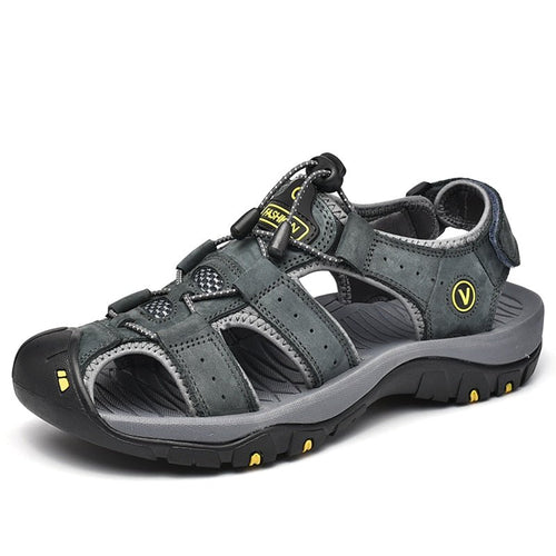 Men's High-Altitude Ortho Heel Strap Sandals - Gray - ComfortWear Store