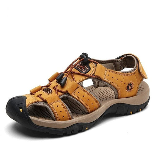 Men's High-Altitude Ortho Heel Strap Sandals - Yellow - ComfortWear Store