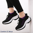 Load image into Gallery viewer, Non-Slip Healthcare Worker Ortho Stretch Cushion Shoes - Black Purple - ComfortWear Store
