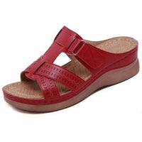 Ortho Roman Cushion Sandals - Red - ComfortWear