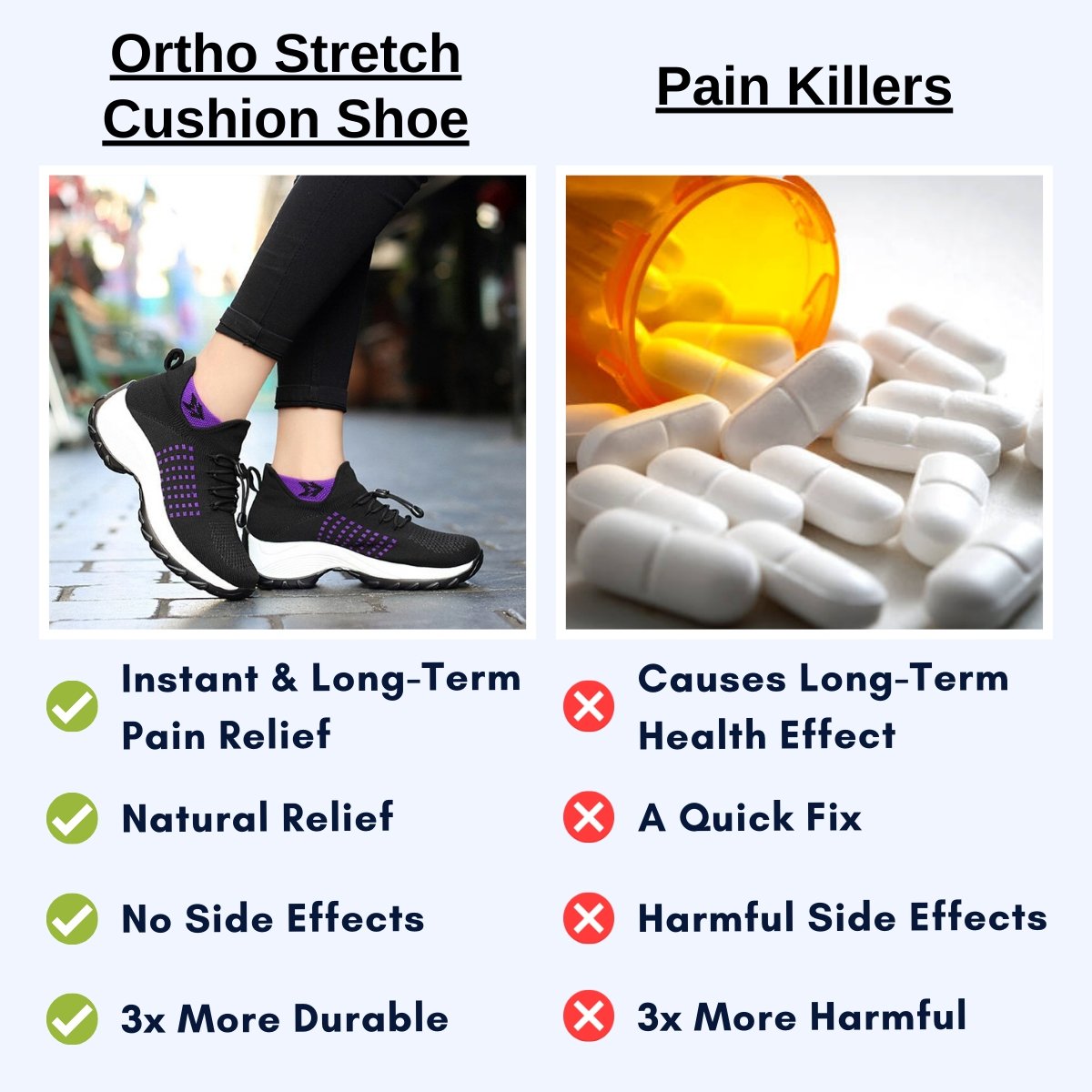Ortho Stretch Cushion Shoes - Foot Pain Relief - ComfortWear Store