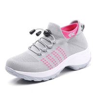 Ortho Stretch Cushion Shoes - Gray Pink - ComfortWear