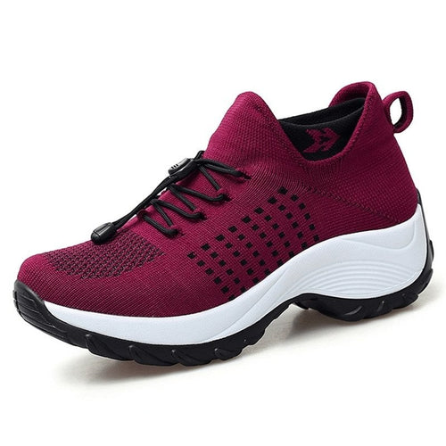 Ortho Stretch Cushion Shoes - Red - ComfortWear