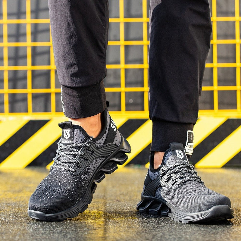 Orthopedic Reinforced Safety Steel Toe Boots - Grey - ComfortWear