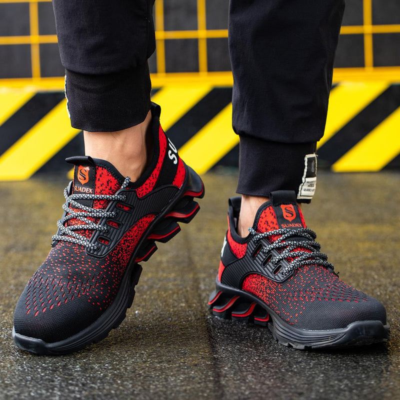 Orthopedic Reinforced Safety Steel Toe Boots - Red - ComfortWear