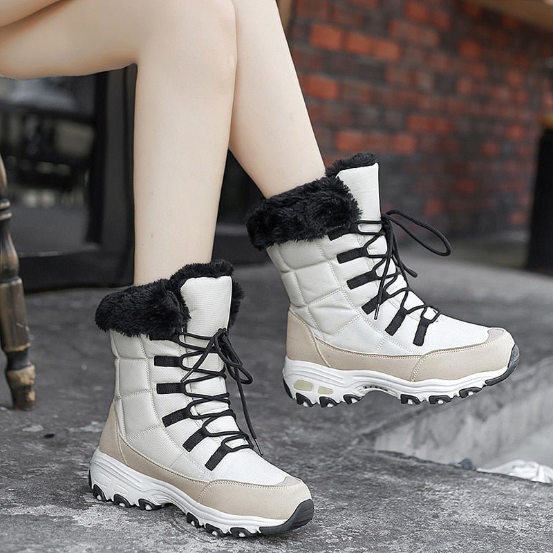 Stormshell Women's Orthopedic Winter Boots - Beige - ComfortWear Store