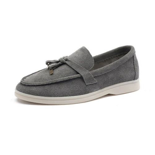 Suede Low-Cut Ortho Loafer - Gray - ComfortWear
